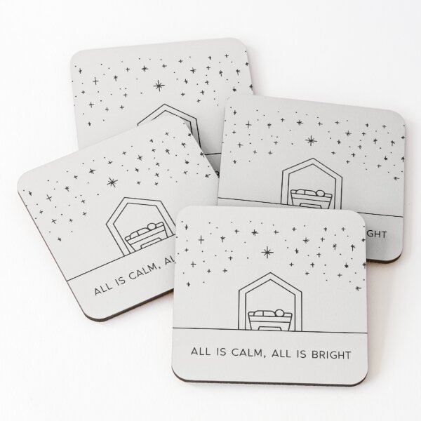 Item preview, All is Calm, All is Bright – Minimalist Christmas Design designed and sold by MyriadVoices.