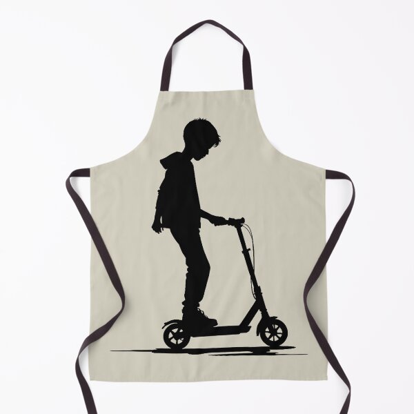 Item preview, Boy on a Kick Scooter in Silhouette designed and sold by Skye Ryan-Evans.