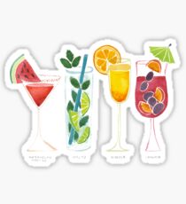 Summer Cocktail Trio Sticker
