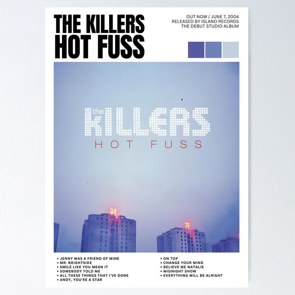 Item preview, Hot Fuss The Killers Newspaper Lyrics Album Cover designed and sold by apixelwall.