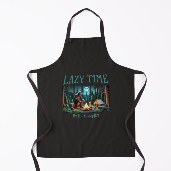 Item preview, Lazy Time by the Campfire - Bigfoot and Dog Roasting Marshmallows Design designed and sold by MarketMavenGift.