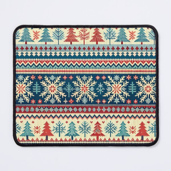 Item preview, Nordic Winter Charm: Snowflakes and Pines Knit Design designed and sold by Pickmash.