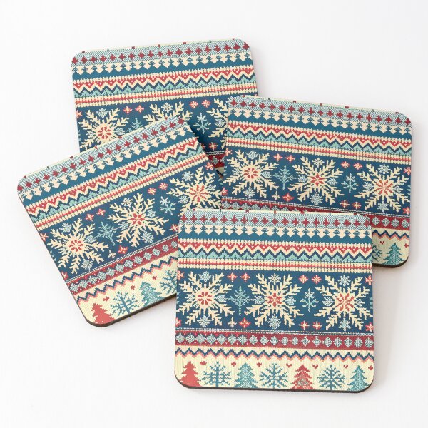 Item preview, Nordic Winter Charm: Snowflakes and Pines Knit Design designed and sold by Pickmash.