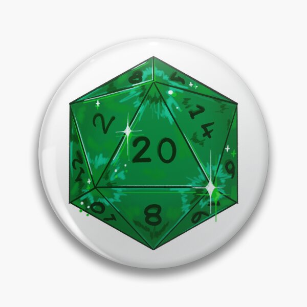 Item preview, Green Cartoon D20 Dice designed and sold by selk-i3.