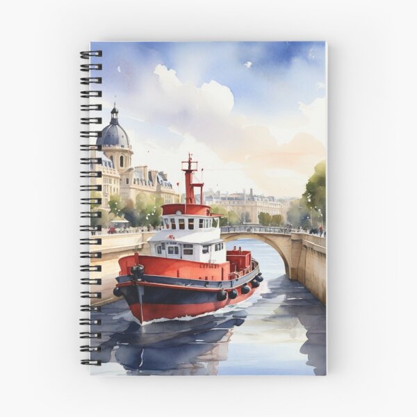 Item preview, Tugboat At Port Neuf Watercolor Style designed and sold by Sulthansstore1.