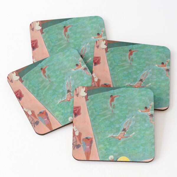 Item preview, Retro Swimming Pool Painting, Watercolor and Gouache designed and sold by heydayposters.