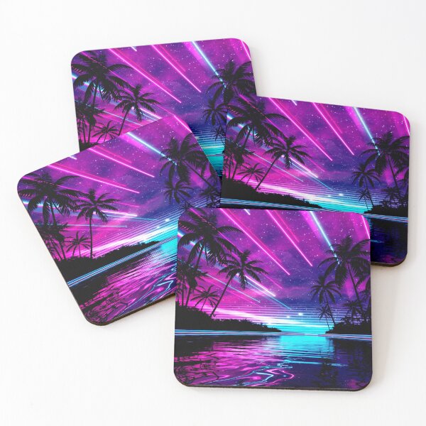 Item preview, Neon Tropics Under Shooting Stars designed and sold by Exodoi.