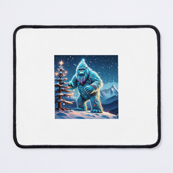 Item preview, Yeti decorating a Christmas Tree high up in the Himalayas designed and sold by ACuriousshoppe.