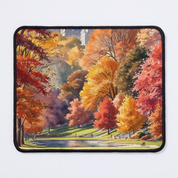 Item preview, Central Park in Autumn: A Watercolor Journey designed and sold by MyriadVoices.