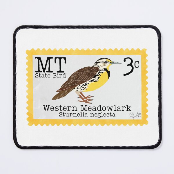 Item preview, Montana State Bird: Western Meadowlark Postage Stamp designed and sold by Marguerite Artistry.