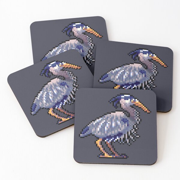 Item preview, pixel blue heron designed and sold by Shalmons.