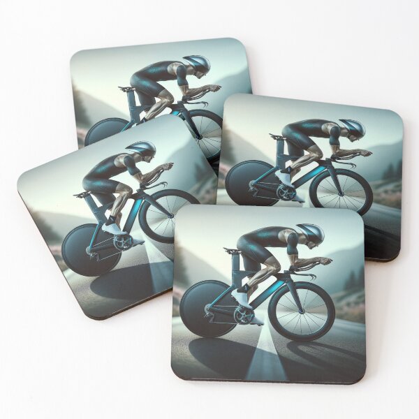 Item preview, Elite Triathlon Cyclist in Action - Futuristic Bike Design designed and sold by Triathlongram.