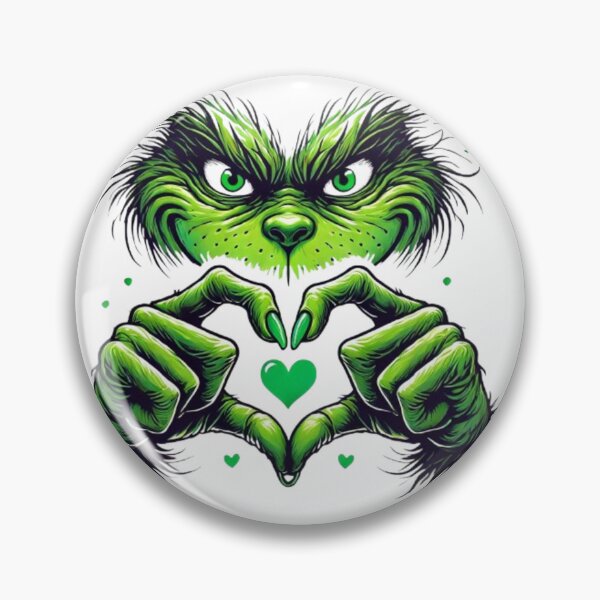 Item preview, Grinch face original Christmas design designed and sold by Stickerlion.