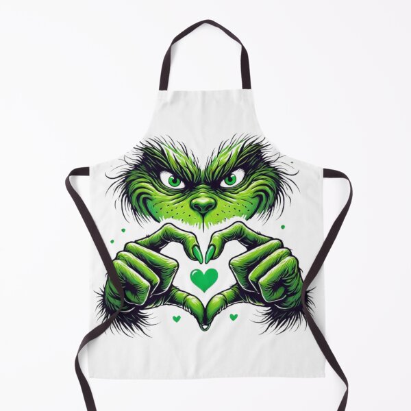 Aperçu de l'œuvre Grinch face design original de Noël créée et vendue par Stickerlion.