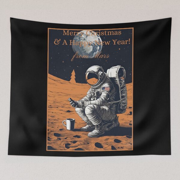 Item preview, Coffe Space, Christmas Time, Christmas, xmas, music, prank, Astronaut, alone, coffe, designed and sold by GOLDENGARDENART.