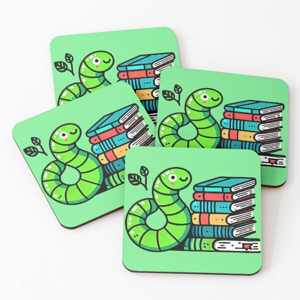 Item preview, Cheerful Bookworm and Books Illustration designed and sold by ChrisButler.