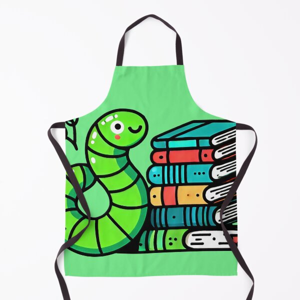 Item preview, Cheerful Bookworm and Books Illustration designed and sold by ChrisButler.