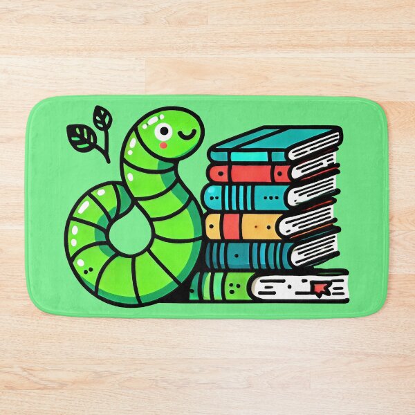 Item preview, Cheerful Bookworm and Books Illustration designed and sold by ChrisButler.