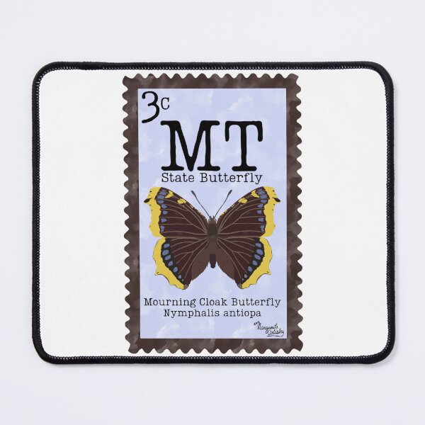 Item preview, Montana State Butterfly: Mourning Cloak Butterfly Postage Stamp designed and sold by Marguerite Artistry.