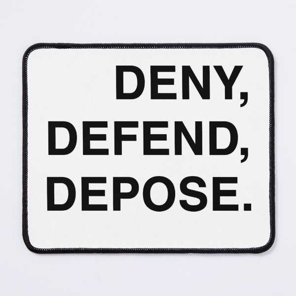 Item preview, DENY, DEFEND, DEPOSE. Classic Bold All-Caps Graphic Black Text  designed and sold by brehto.