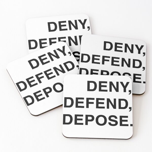 Item preview, DENY, DEFEND, DEPOSE. Classic Bold All-Caps Graphic Black Text  designed and sold by brehto.