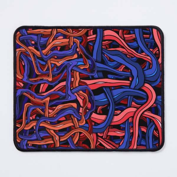 Item preview, Blue and Red Graffiti style intertwined flowing lines designed and sold by DaveDanchuk.