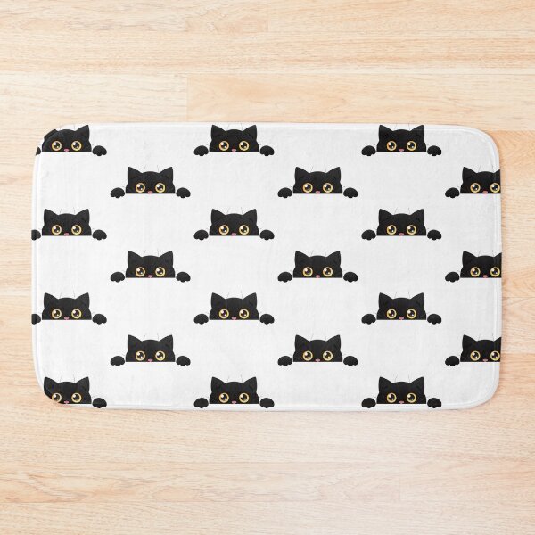 Item preview, cute black cat peeking out designed and sold by Karisdesignss.