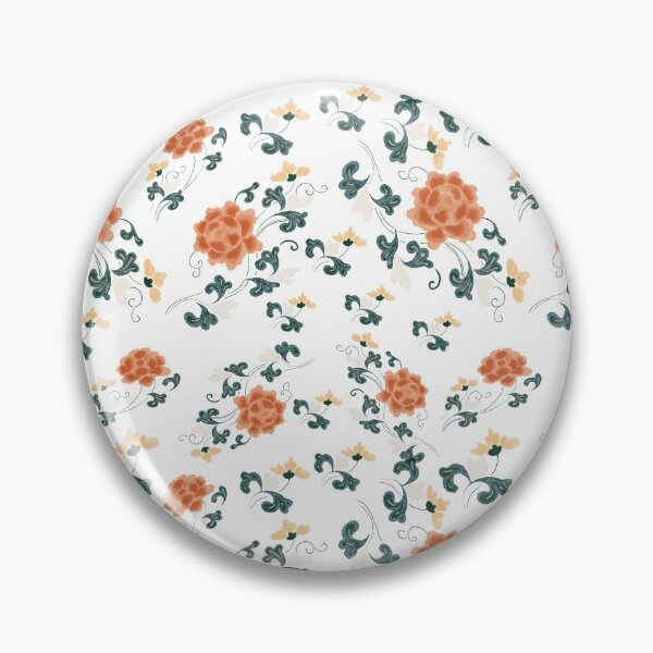 Item preview, Orange Tibetan floral design (flower) designed and sold by Nebatsang.