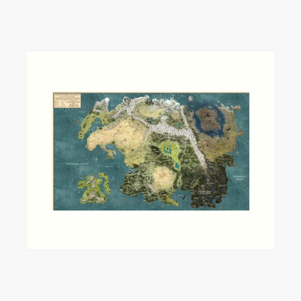 Item preview, Tamriel Map designed and sold by jocelyn-ivys.