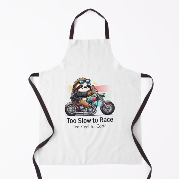 Item preview, Cool Sloth Motorcycle T-Shirt Design - "Too Slow to Race, Too Cool to Care" designed and sold by HAFIZ-DP.