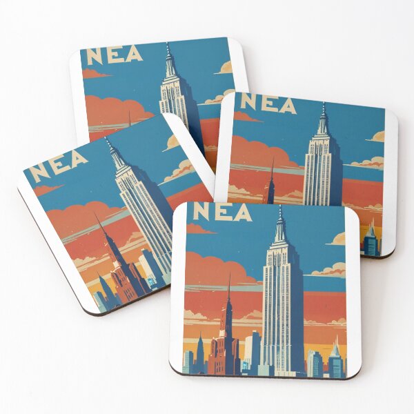 Item preview, Retro Travel Poster Of New York City Skyline designed and sold by Sulthansstore1.