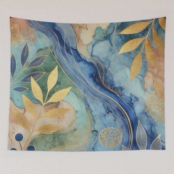 Item preview, Abstract Golden Leaf Artwork Style 14 designed and sold by Oonward2021.