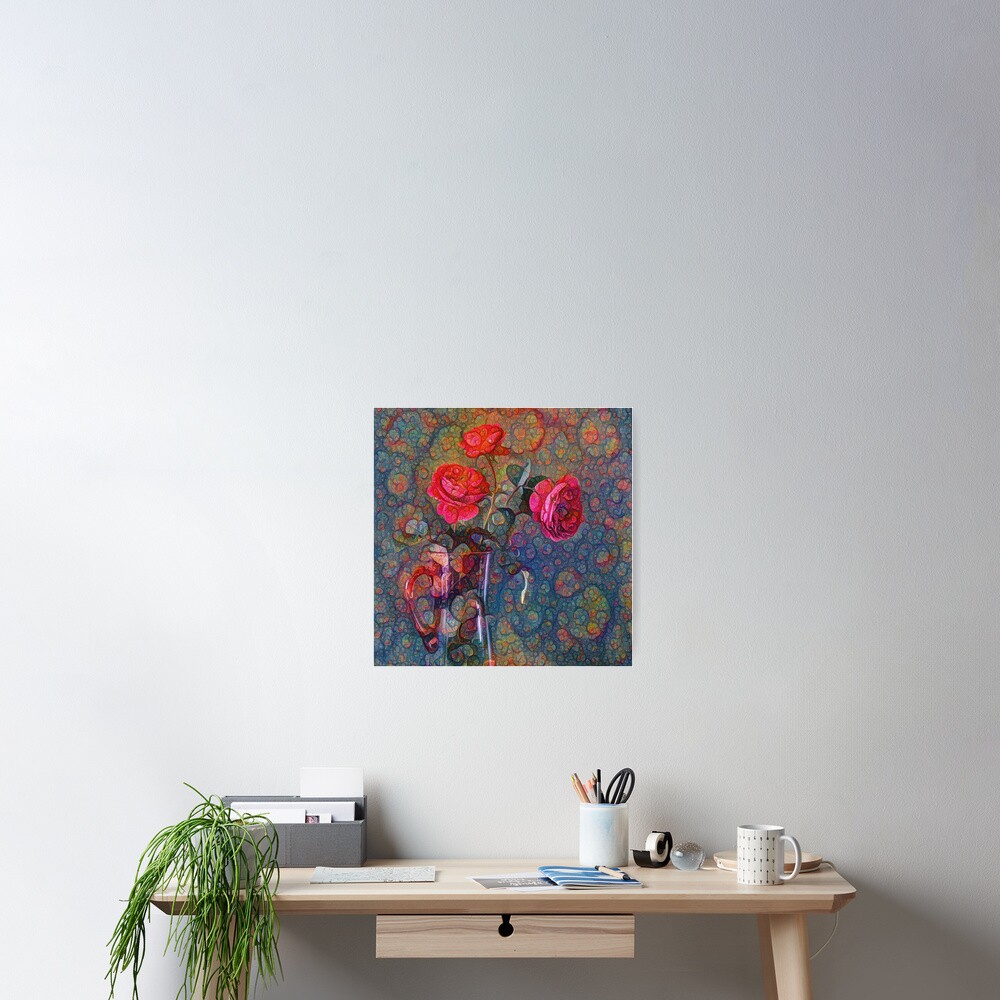 Roses #DeepDreamed Poster