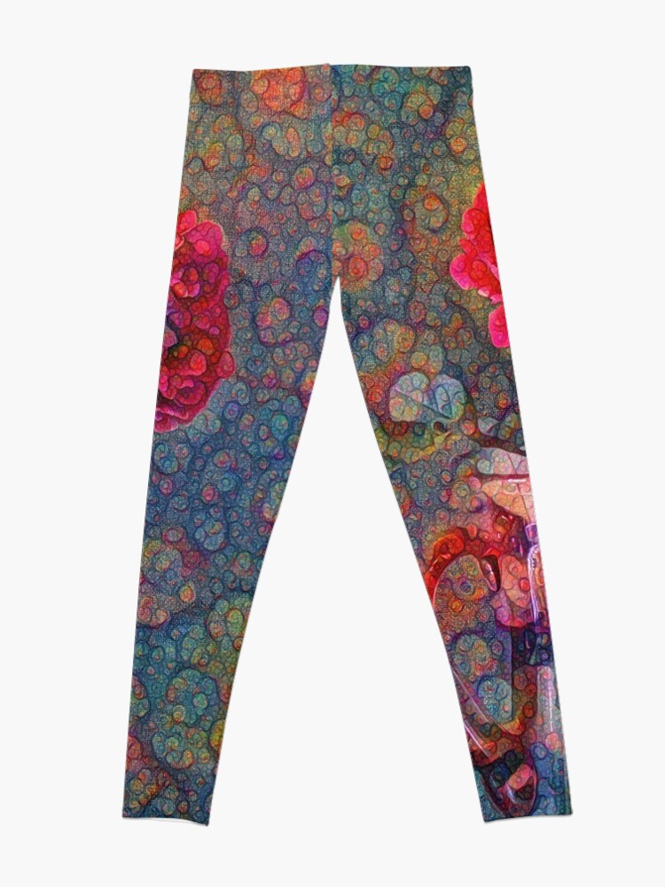 Alternate view of Roses #DeepDreamed Leggings
