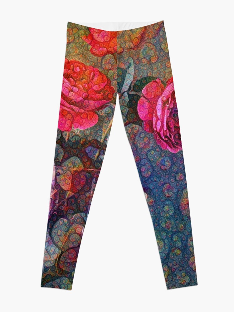 Alternate view of Roses #DeepDreamed Leggings