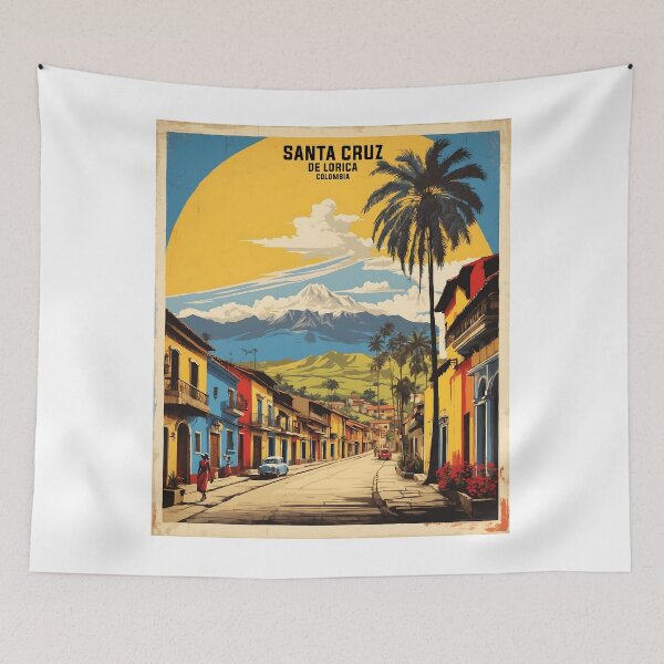 Item preview, Santa Cruz de Lorica Colombia Retro Vintage Poster Tourism  designed and sold by TravelersGems.