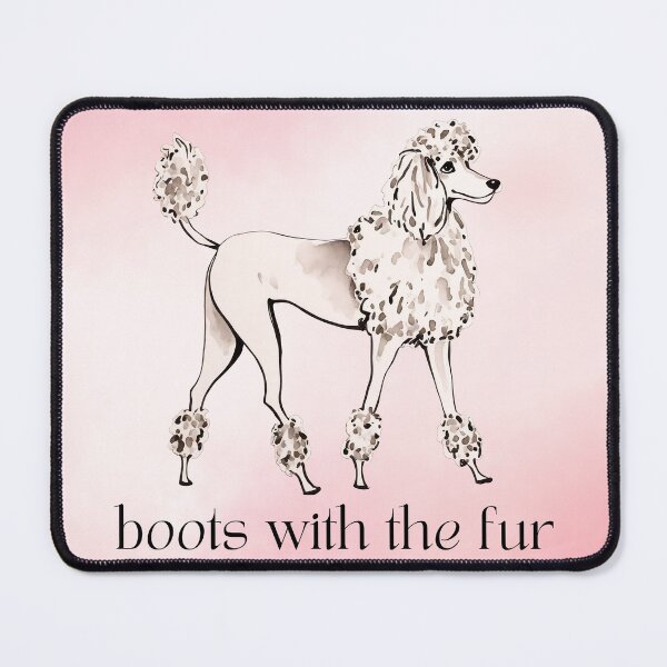 Item preview, Boots with the Fur Funny Poodle Watercolor designed and sold by Magnolia Valley Art.
