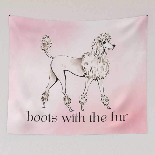 Item preview, Boots with the Fur Funny Poodle Watercolor designed and sold by Magnolia Valley Art.