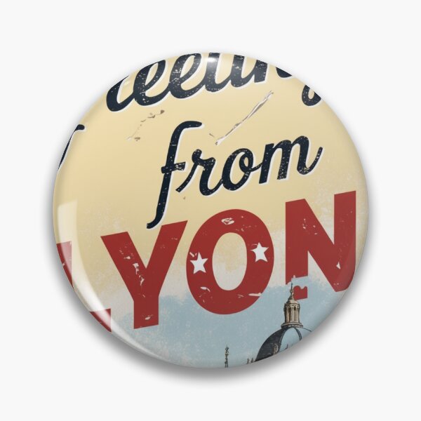 Item preview, Greetings from Lyon France Vintage Travel Retro Postcard Design designed and sold by TravelPostcardGems.