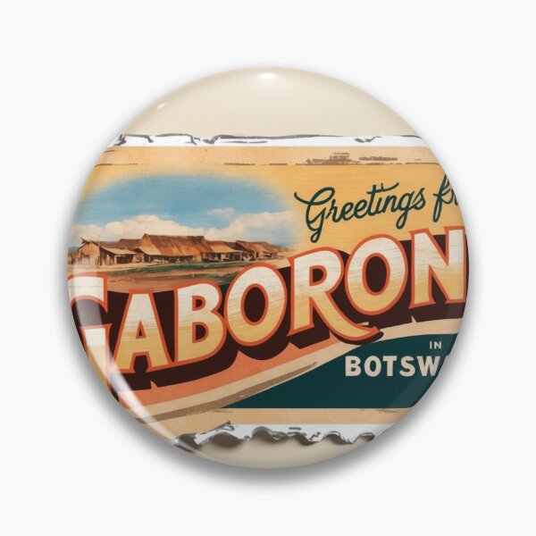 Item preview, Greetings from Gaborone Botswana Vintage Travel Retro Postcard Design designed and sold by TravelPostcardGems.