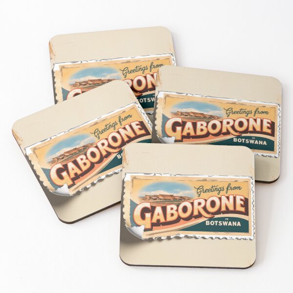 Item preview, Greetings from Gaborone Botswana Vintage Travel Retro Postcard Design designed and sold by TravelPostcardGems.