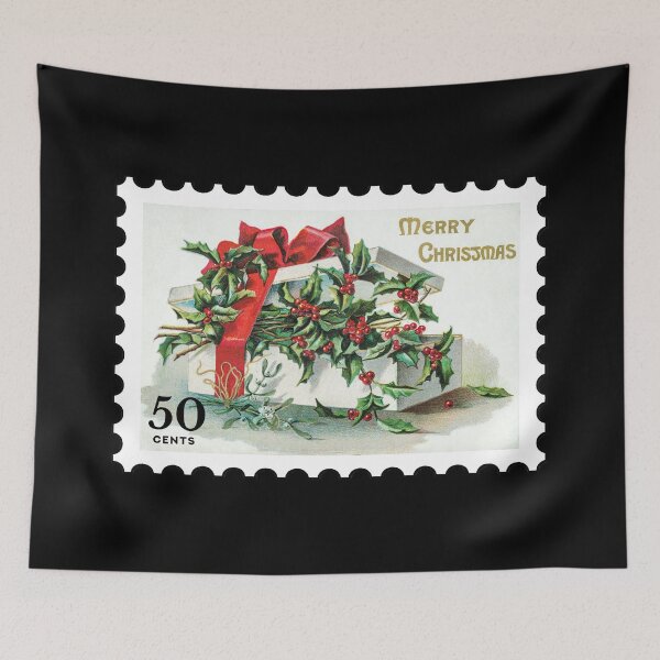 Item preview, Vintage Merry Christmas Stamp designed and sold by RabbitK.