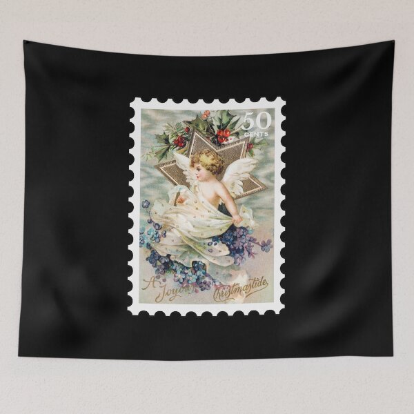 Item preview, Vintage Merry Christmas Stamp designed and sold by RabbitK.
