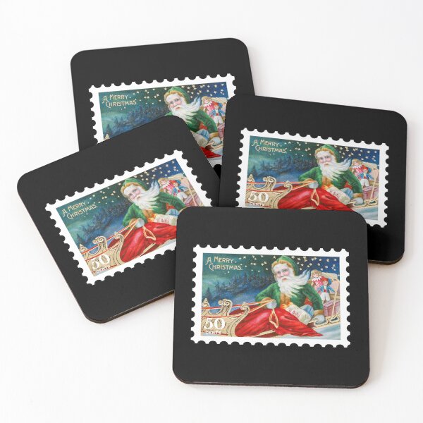 Item preview, Vintage Merry Christmas Stamp designed and sold by RabbitK.