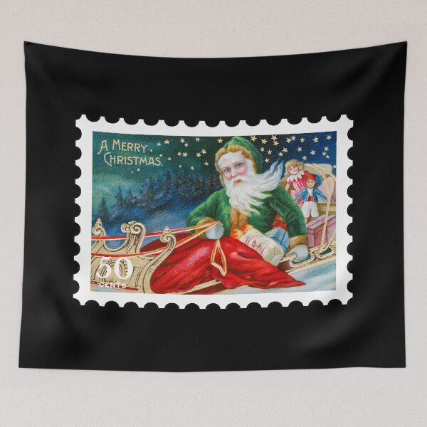 Item preview, Vintage Merry Christmas Stamp designed and sold by RabbitK.