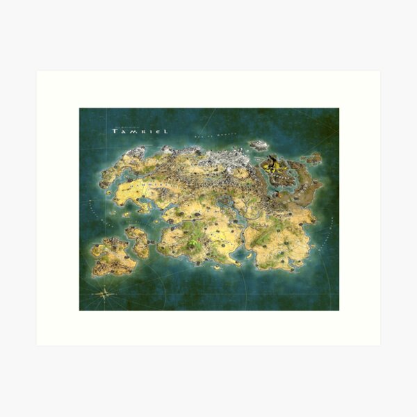 Item preview, Tamriel Map designed and sold by jocelyn-ivys.