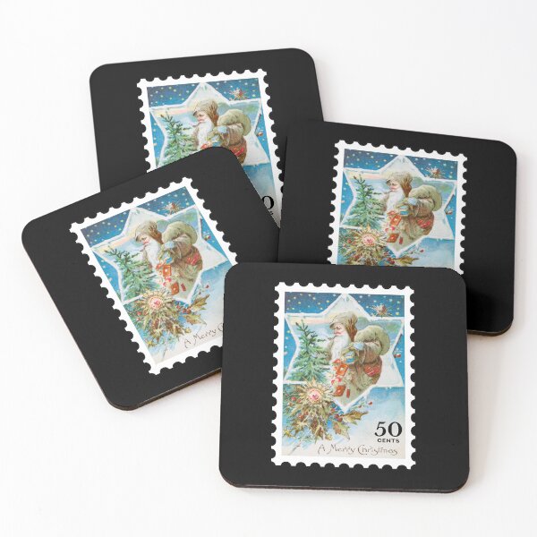 Item preview, Vintage Merry Christmas Stamp designed and sold by RabbitK.