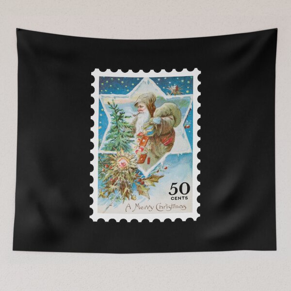 Item preview, Vintage Merry Christmas Stamp designed and sold by RabbitK.