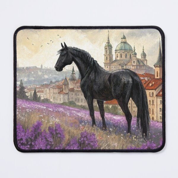 Item preview, Black Horse In Flowers designed and sold by Gabriela McDaniel.