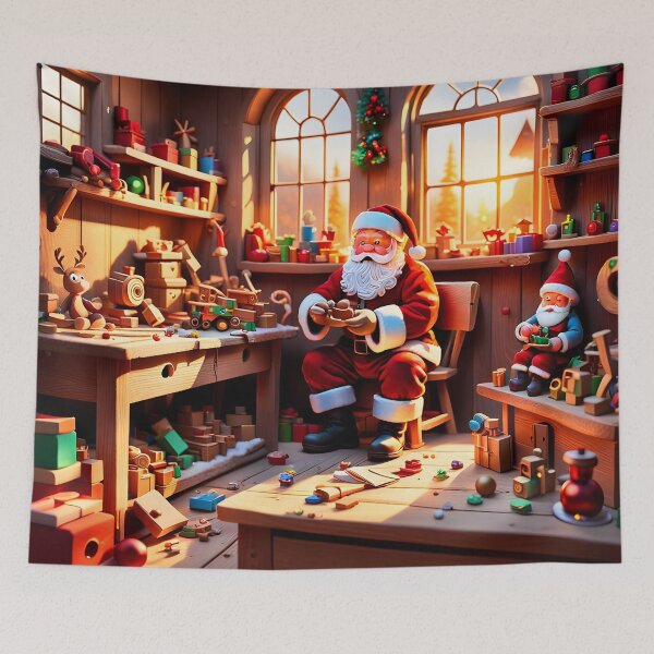 Item preview, Cozy Santa Claus workshop, Northpole designed and sold by ACuriousshoppe.